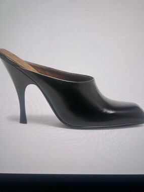 Khaite Colt Black Leather Mule